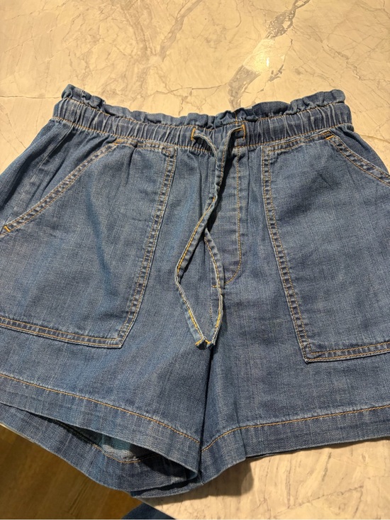 Banana Republic Pants - Banana Republic Blue Denim Elastic waist-mid rise Shorts